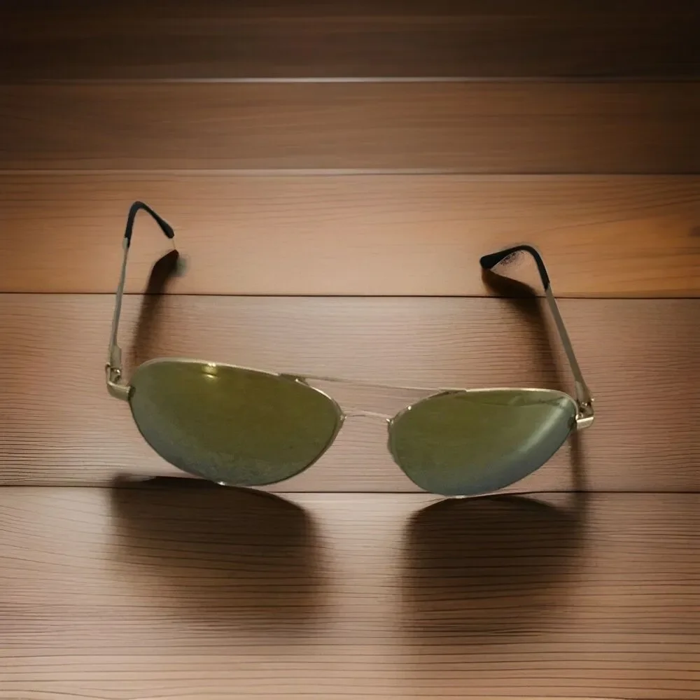 Technomarine Sunglasses Silver Frame Gold Mirror New NO TAG Unisex FREE SHIPPING
